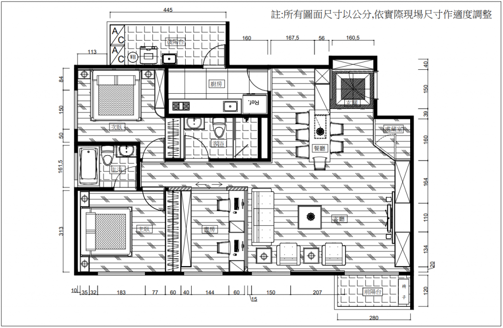 新古典主義室內平面配置圖