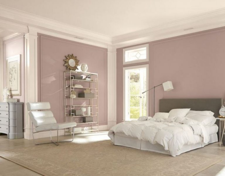粉色油漆臥室設計