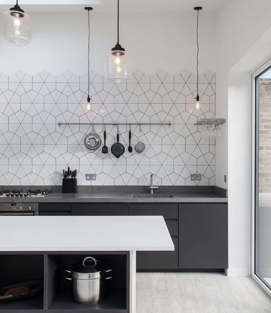 六角磁磚廚房牆面壁面造型設計