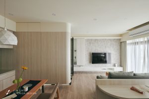 新北新莊馥都湛現代風室內設計裝潢住宅客廳與餐廳