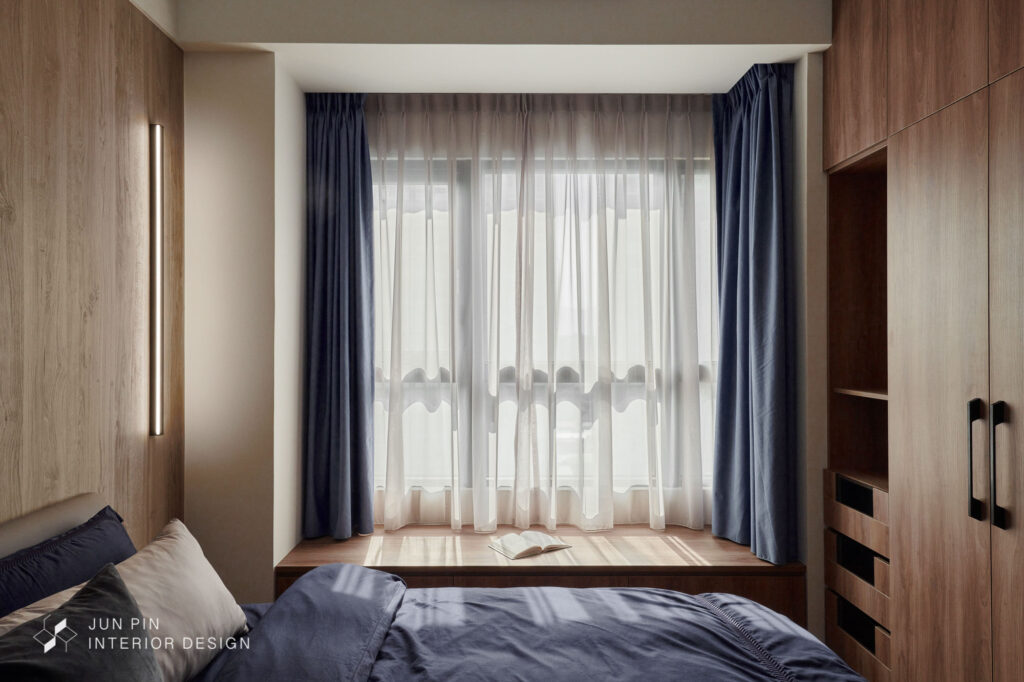 新北土城日月光現代風室內設計裝潢房間窗簾