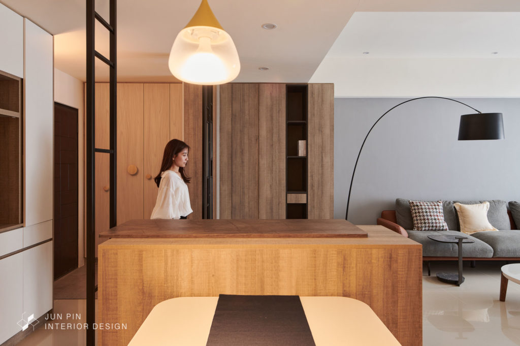 台北文山現代北歐風開放式餐廳與客廳室內設計裝潢