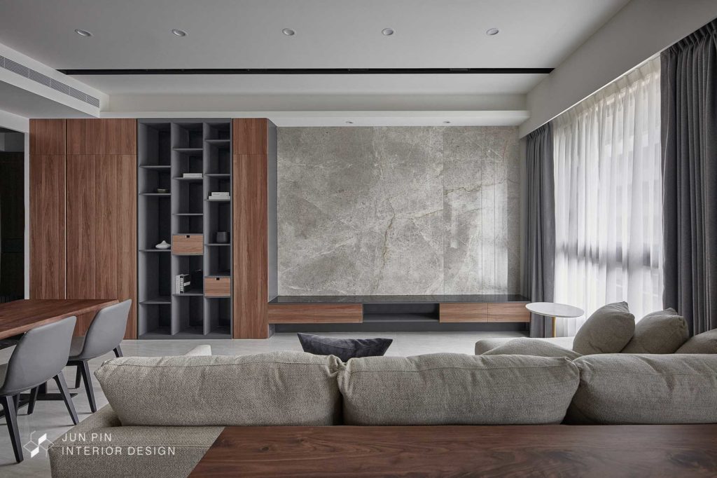 台北中山區泛亞長安現代風室內設計裝潢客廳設計