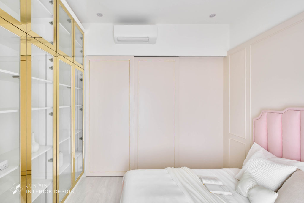 新北新莊冠德鼎極室內設計裝潢低調輕奢華風格粉紅色房間