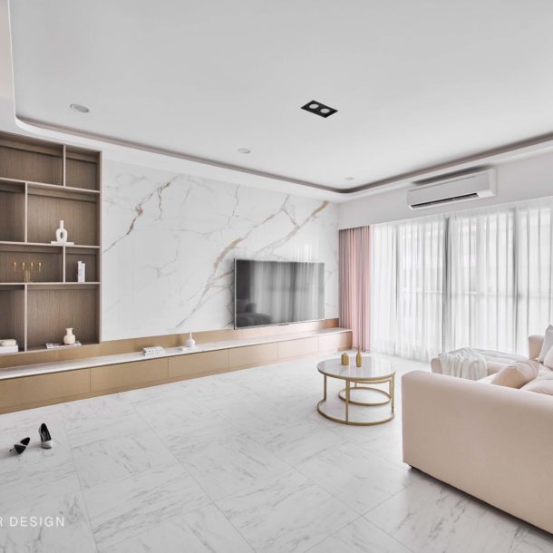 新北新莊冠德鼎極室內設計裝潢低調輕奢華風格客廳電視牆
