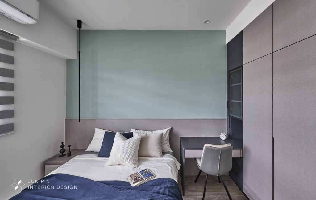 新北板橋京板澤室內設計裝潢現代風格單身宅房間牆壁油漆顏色