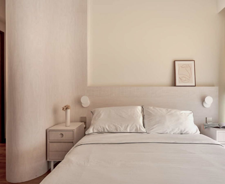 日式侘寂風格wabi sabi裝潢設計房間臥室床頭櫃
