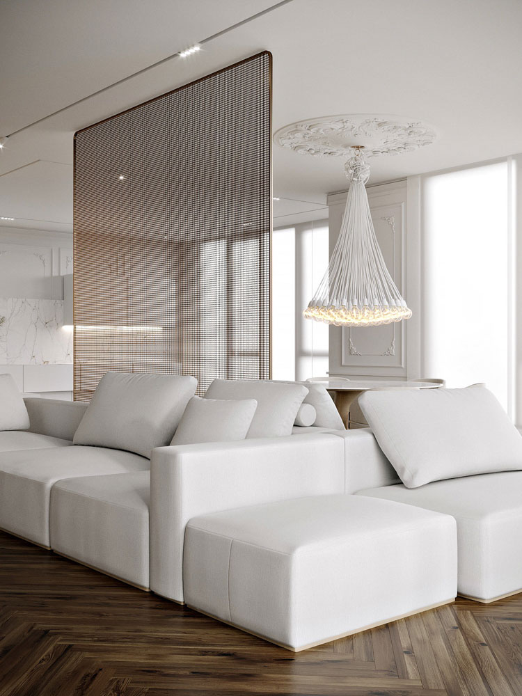 古典風格豪宅室內設計裝潢餐廳客廳沙發