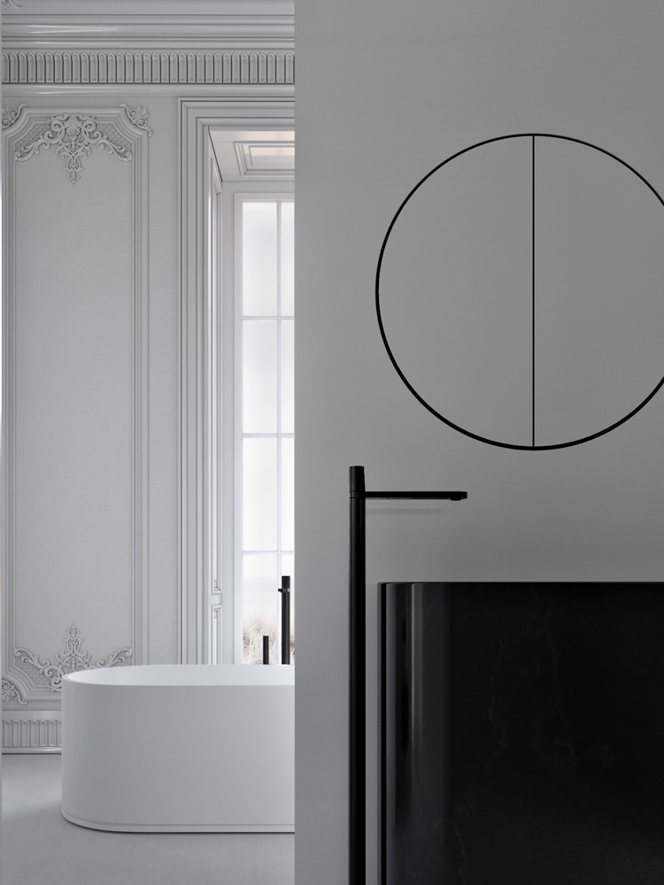 古典風格豪宅室內設計裝潢浴室洗手台浴缸