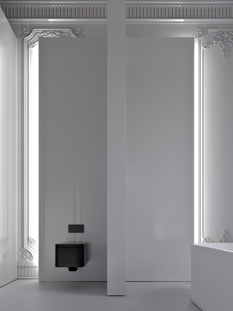 古典風格豪宅室內設計裝潢浴室壁掛式馬桶