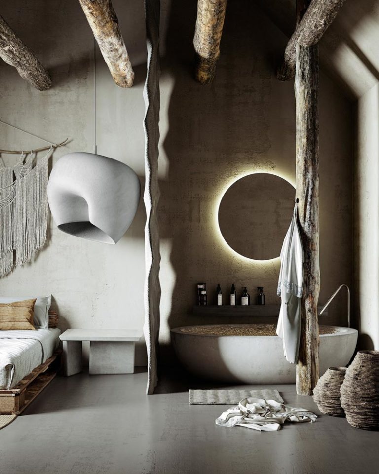 Wabi Sabi日式侘寂風格美學設計裝潢案例臥室房間浴室