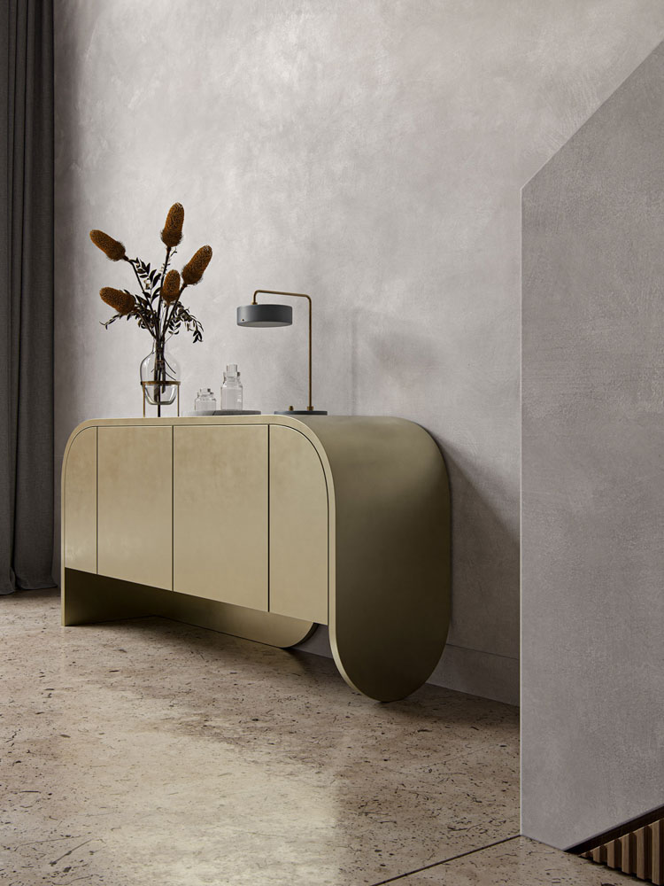 Wabi Sabi日式侘寂風格美學設計裝潢案例客廳收納櫃電視櫃端景桌