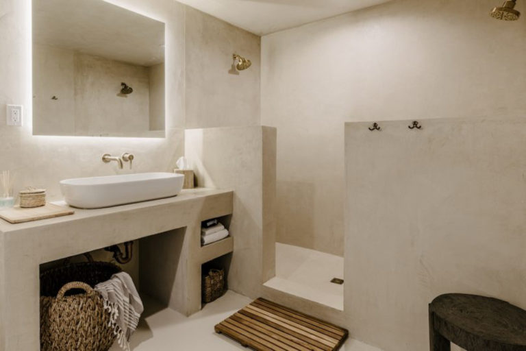 Wabi Sabi日式侘寂風格美學設計裝潢案例奶茶色浴室洗手台