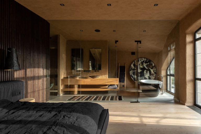 Wabi Sabi日式侘寂風格美學設計裝潢案例臥室房間浴室玻璃隔間