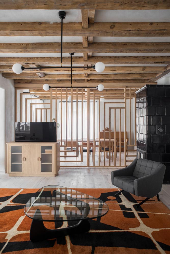 Wabi Sabi日式侘寂風格美學設計裝潢案例客廳餐廳沙發地毯天花板