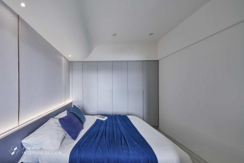 新北五股鄉林靜朗室內設計裝潢15坪藍色現代風格小宅收納櫃