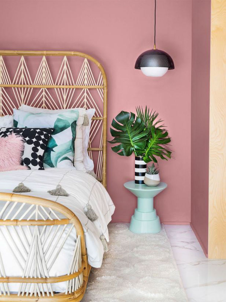 房間牆壁油漆顏色粉紅色臥室配色技巧