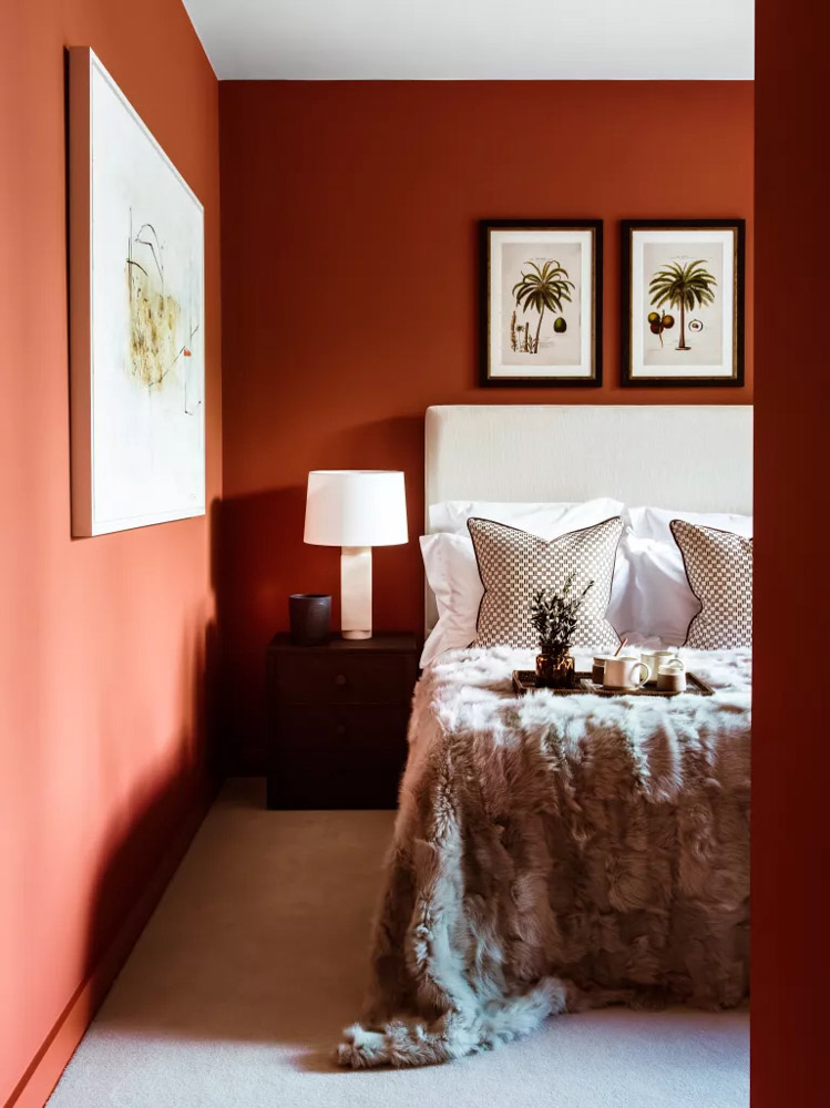 房間牆壁油漆顏色紅色臥室配色技巧