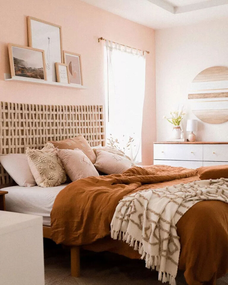 房間牆壁油漆顏色粉紅色臥室設計配色技巧