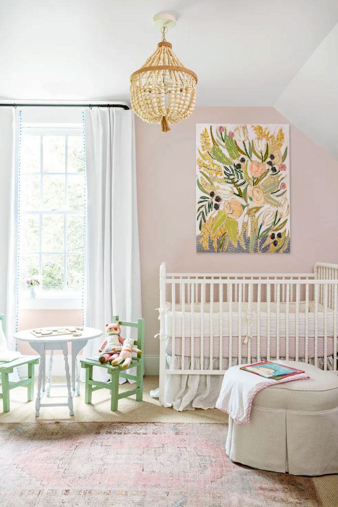 房間牆壁油漆顏色粉紅色兒童房配色技巧