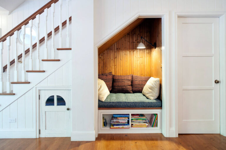 書房設計居家辦公室樓梯畸零空間臥榻椅