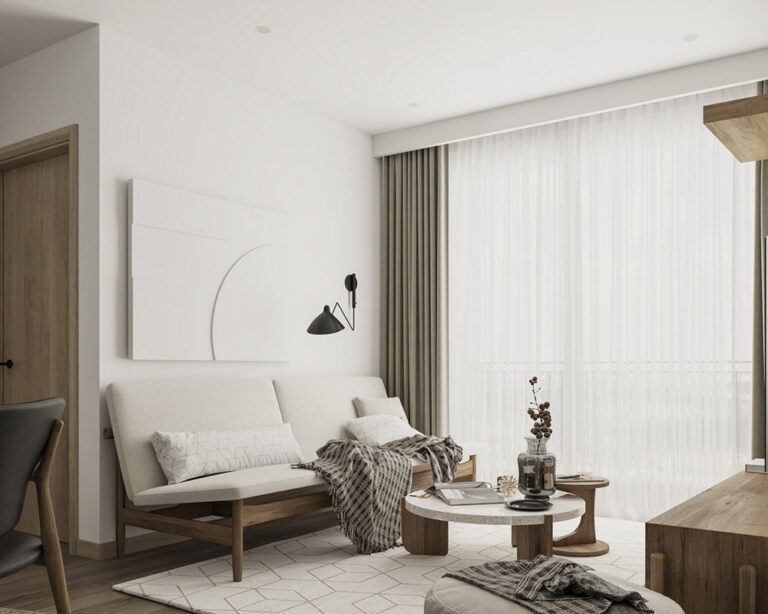 Japandi日式北歐風裝潢設計客廳沙發茶几家具
