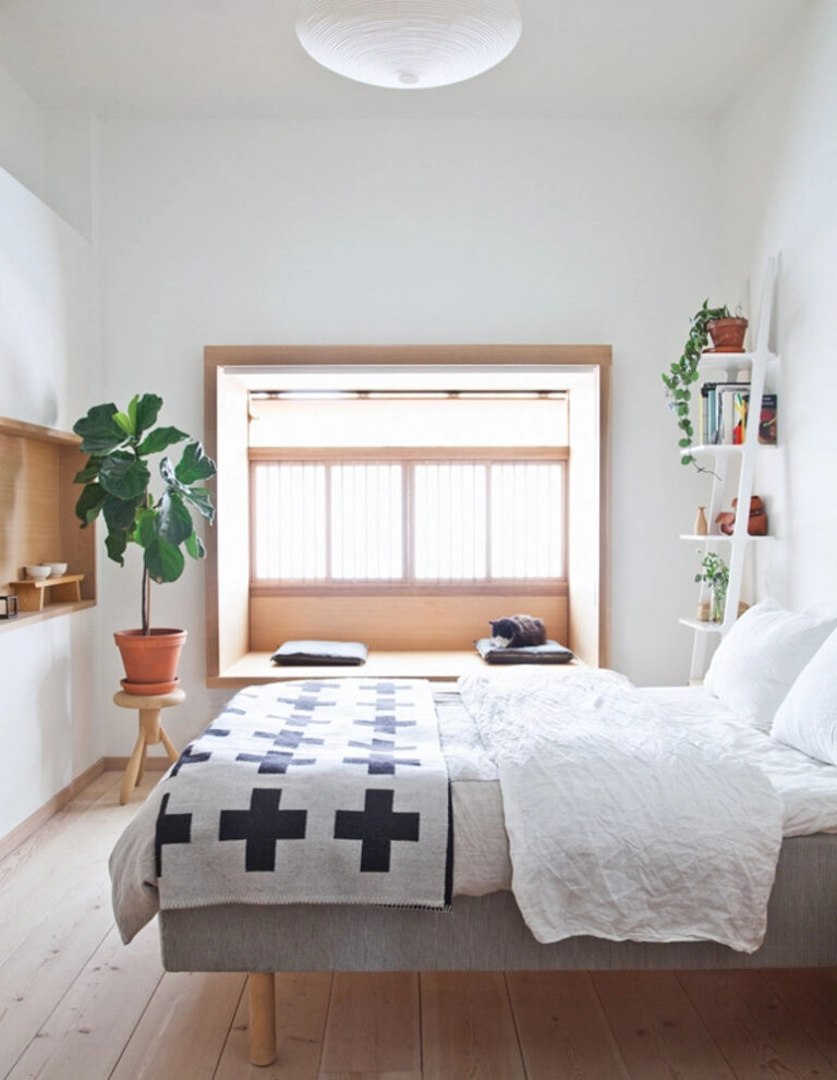 Japandi日式北歐風裝潢設計臥室房間臥榻和室