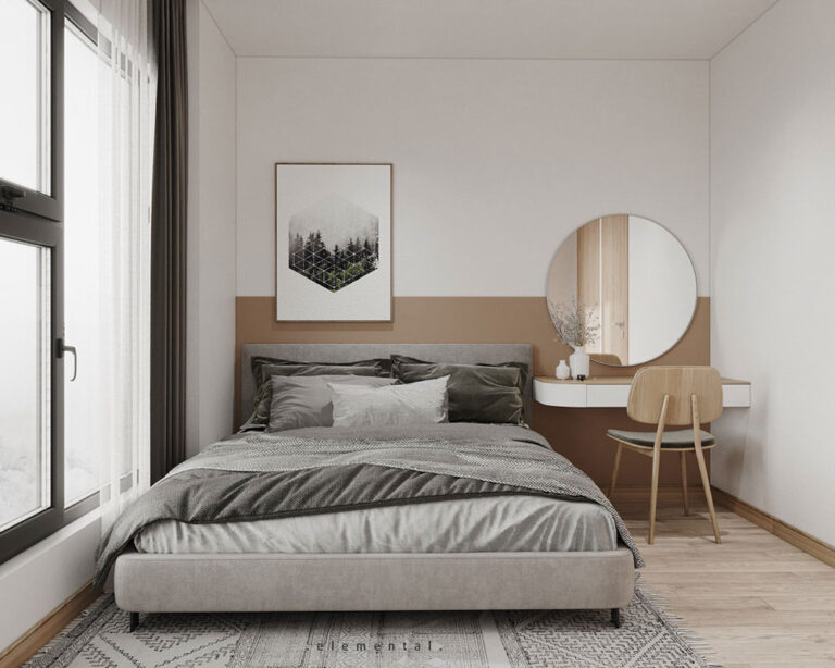 Japandi日式北歐風裝潢設計臥室房間床頭牆