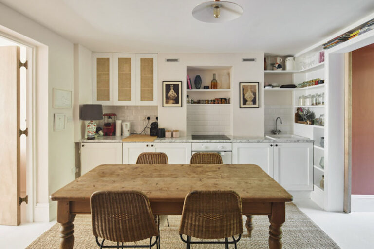 狹長型屋設計格局老屋透天裝潢廚房收納層板