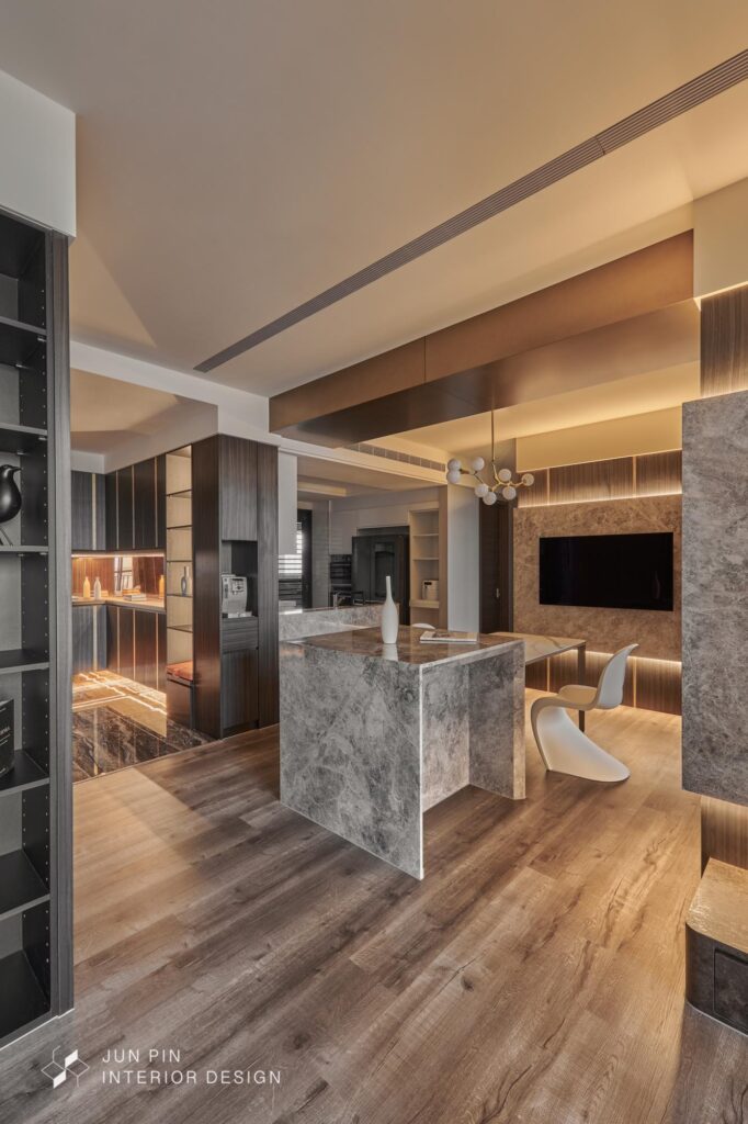 新北新莊遠雄國匯室內設計裝潢27.5坪飯店風輕豪宅設計餐廳照明
