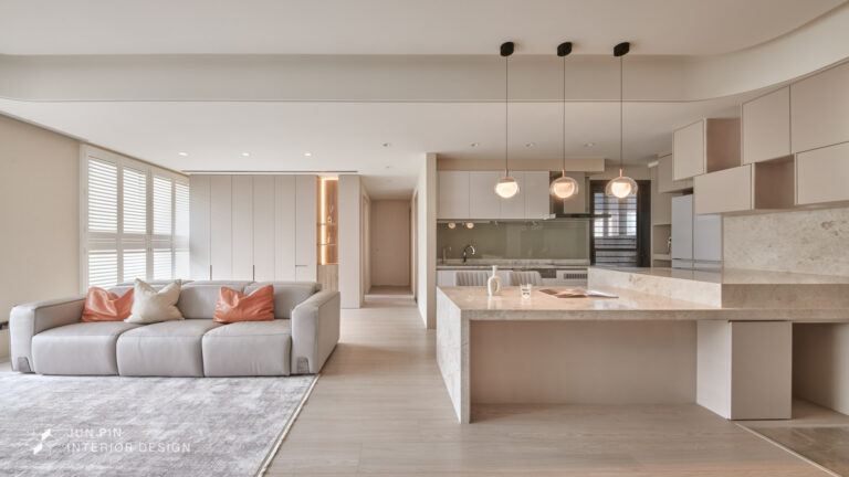 焦糖橘是秋冬代表色之一，讓空間很溫暖