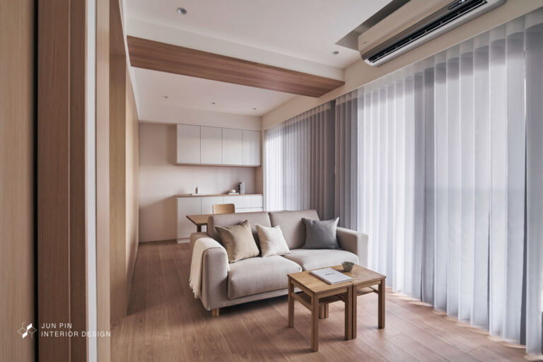 木頭質感呈現溫暖的感覺