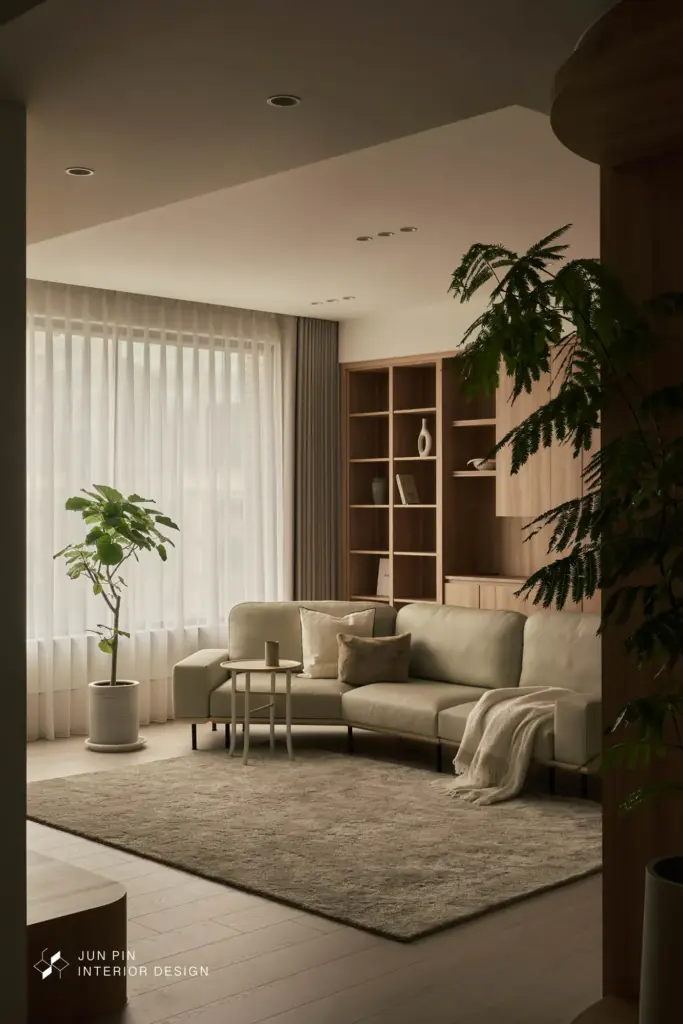 整體設計歷程從前期規劃到工程完工，歷時將近一年。屋主在材料、家具與燈飾的挑選上皆高度參與，透過多次討論與調整，逐步將對家的想像落實於空間之中，也讓這次舊翻新工程更貼近實際生活需求。