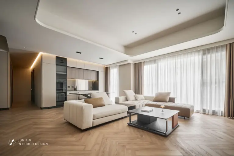 人字拼木地板，除了為空間增添溫暖的氣息